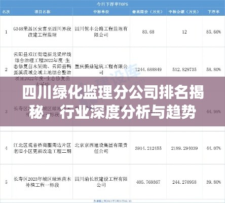 四川绿化监理分公司排名揭秘，行业深度分析与趋势解读